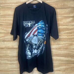 Vintage Brooks & Dunn Steers & Stripes Asphalt Cowboys Country Music T-shirt XL